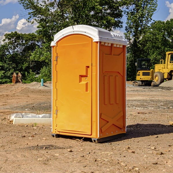 how often are the porta potties cleaned and serviced during a rental period in Mountain House California